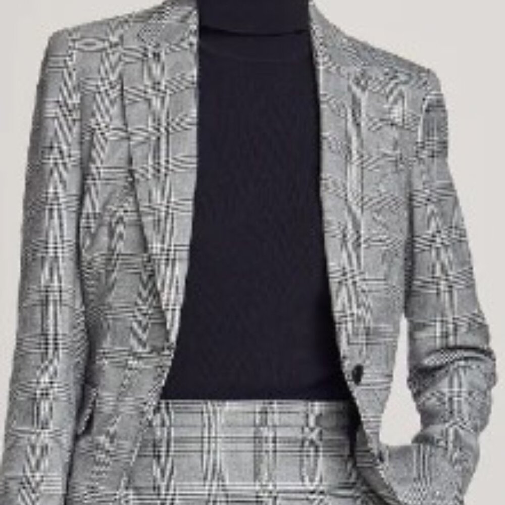 Executive Collection Plaid Jacket With Skirt - image 1